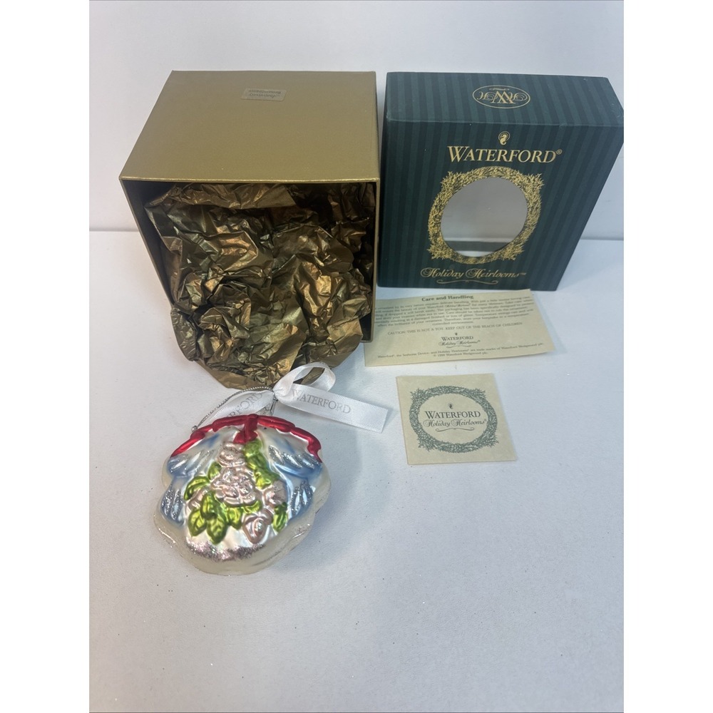 Waterford Holiday Heirlooms Anniversary Remembrance Christmas Ornament  w/ Doves